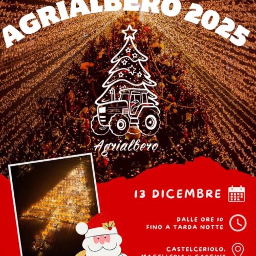 Un albero di Natale fatto di trattori: sabato 13 dicembre a Castelceriolo