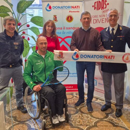 A Torino l’evento dell’associazione DonatoriNati con il campione di tennis in carrozzina Di Gioia