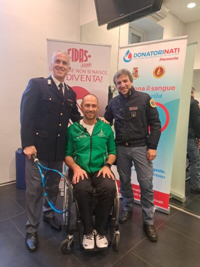 A Torino l’evento dell’associazione DonatoriNati con il campione di tennis in carrozzina Di Gioia