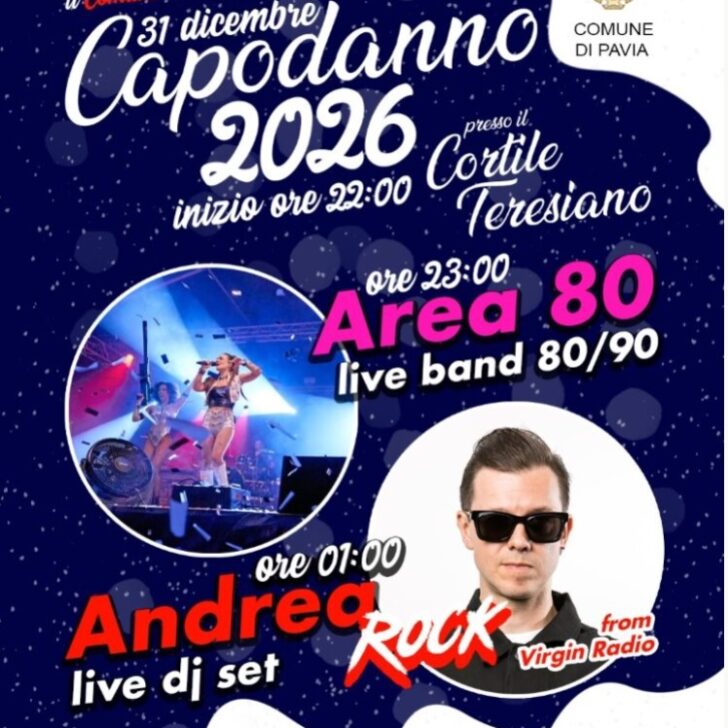 Capodanno a Pavia: musica 80-90 e il Dj set di Andrea Rock nel Cortile Teresiano