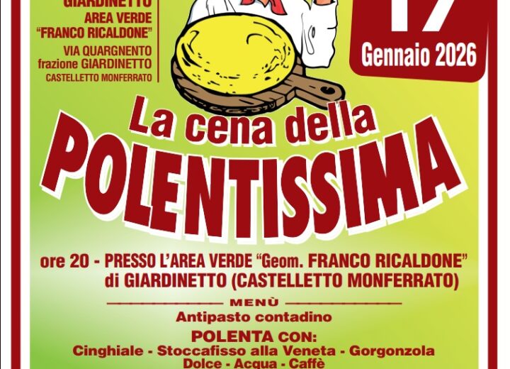A Giardinetto torna “La Cena della Polentissima”: gusto, tradizione e musica dal vivo