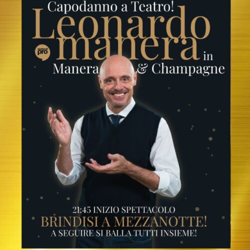Il 31 dicembre “Manera & Champagne”. Capodanno al Teatro Alessandrino tra risate, brindisi e ballo