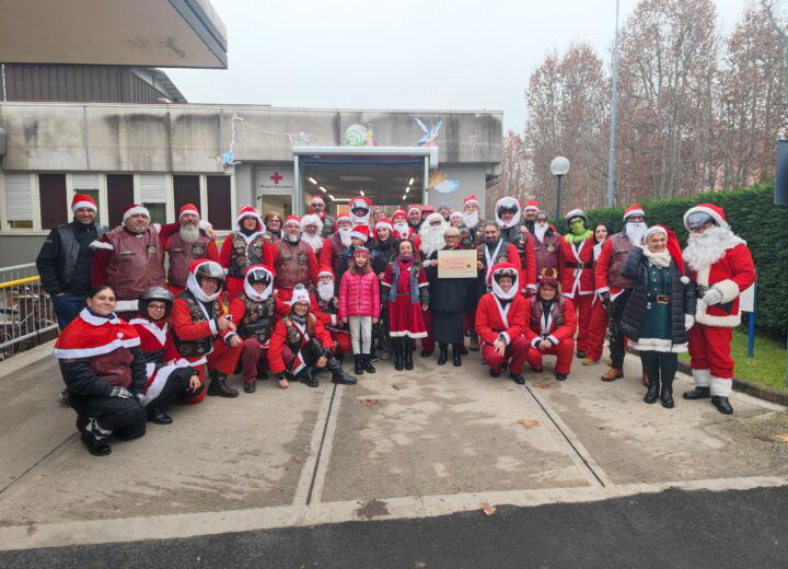 Il rombo delle Harley all’Ospedale Infantile e il cuore grande dei Babbi Natale bikers del Monferrato Chapter