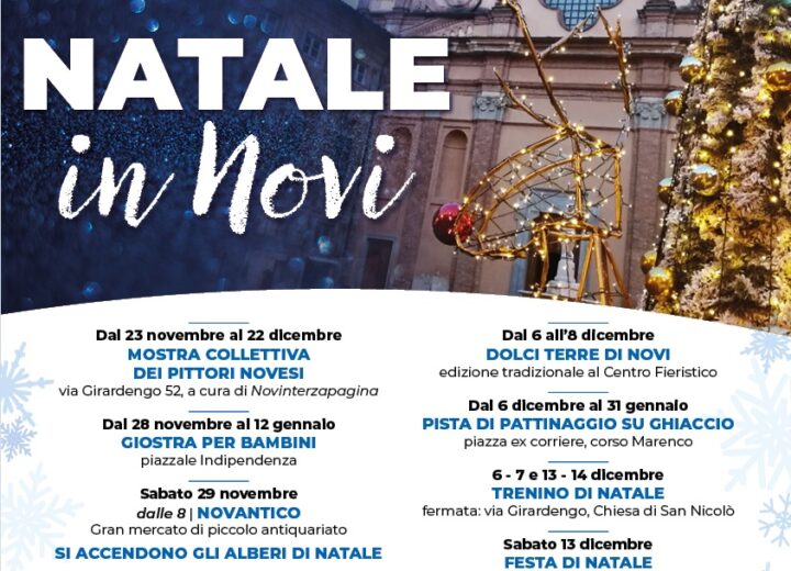 “Natale in Novi”, il centro storico si accende di magia: mostre, pista di ghiaccio, trenino e concerti fino a fine dicembre