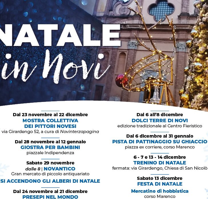 “Natale in Novi”, il centro storico si accende di magia: mostre, pista di ghiaccio, trenino e concerti fino a fine dicembre