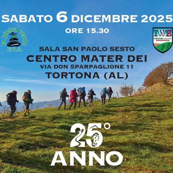 “La Pietra Verde” festeggia 25 anni di turismo lento: incontro pubblico a Tortona sulle “Stagioni della Pietra Verde”