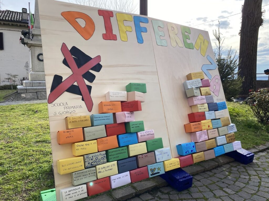 Muro contro indifferenza san giorgio monferrato