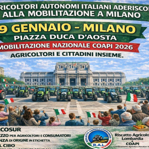 Anche gli Agricoltori Autonomi alla manifestazione di Milano contro le politiche europee