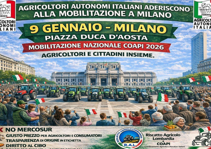 Anche gli Agricoltori Autonomi alla manifestazione di Milano contro le politiche europee