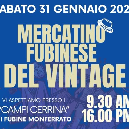 A Fubine Monferrato torna il Mercatino del Vintage: appuntamento sabato 31 gennaio