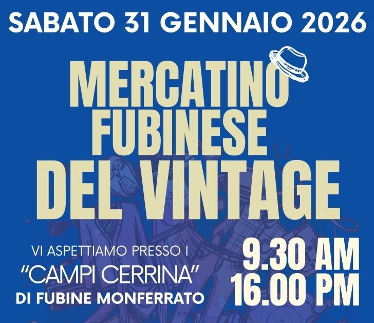 A Fubine Monferrato torna il Mercatino del Vintage: appuntamento sabato 31 gennaio