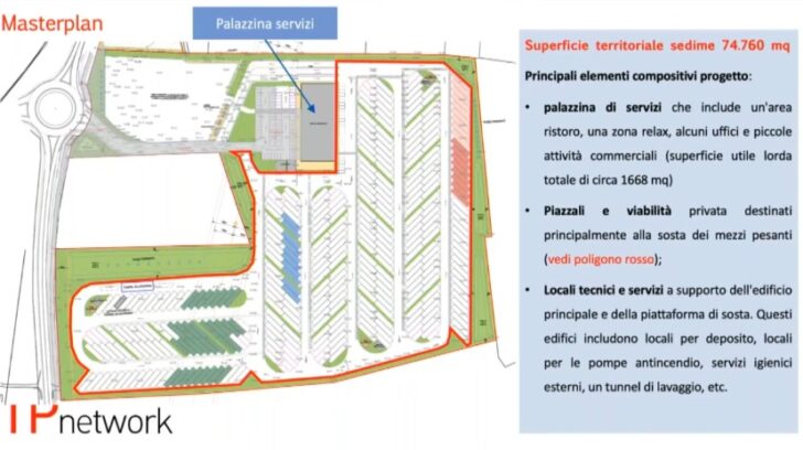 A Castelceriolo un maxi parcheggio per camion vicino al casello: sarà grande più di dieci campi da calcio