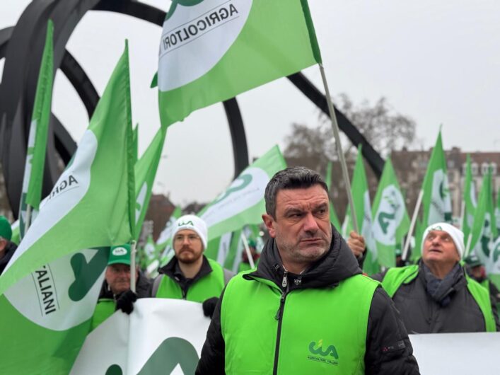 Cia protesta a Strasburgo: “A rischio 40mila posti e giro d’affari da 22 miliardi di zootecnia Made in Italy”