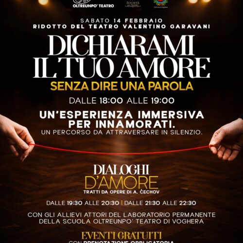 A Voghera un San Valentino doppio: da vivere in silenzio e con il teatro