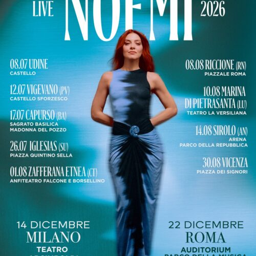 Noemi annuncia il tour estivo 2026