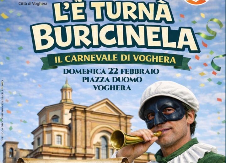 “L’è turnà Buricinela”: domenica 22 febbraio si festeggia Carnevale a Voghera