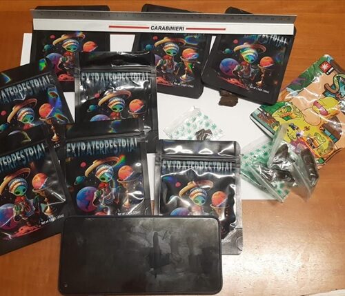 Droga nascosta nelle bustine delle figurine: denunciato un 19enne a Vigevano