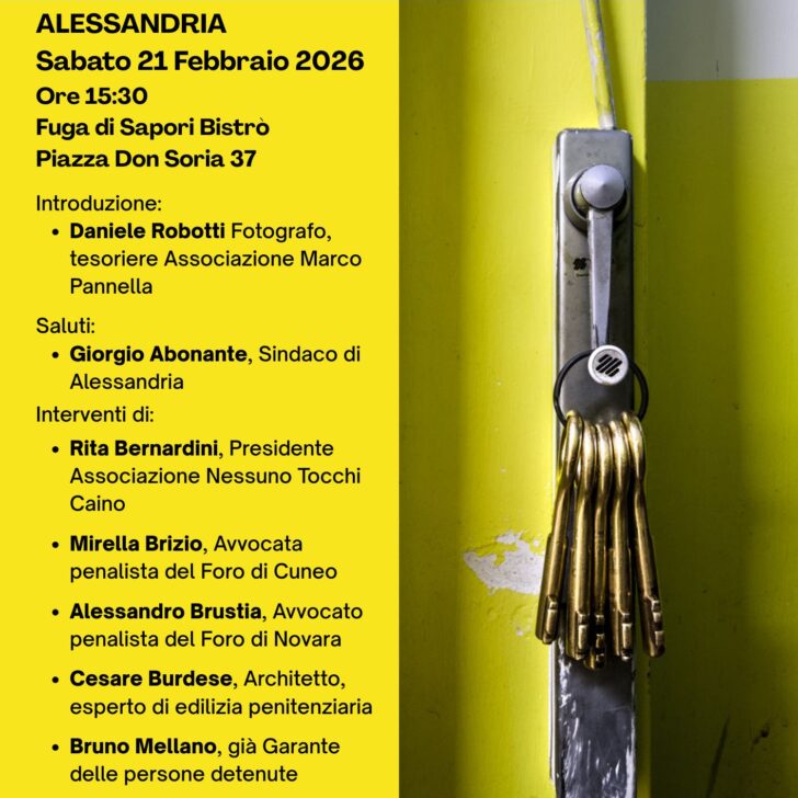 Sabato ad Alessandria convegno sul 41 bis e sul futuro del carcere San Michele