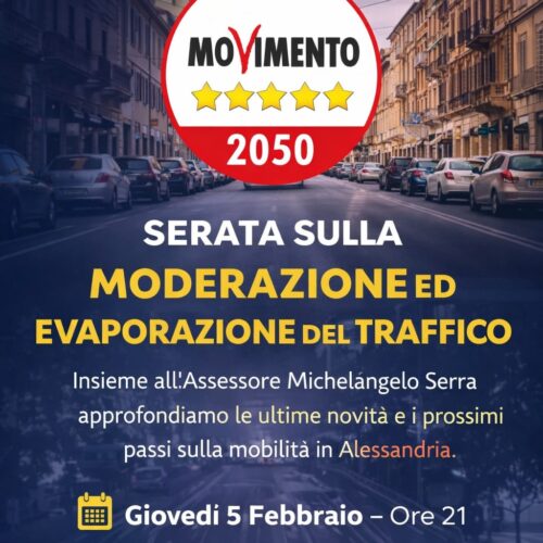 Movimento 5 Stelle: giovedì ad Alessandria incontro pubblico sull’Area Pedonale Urbana