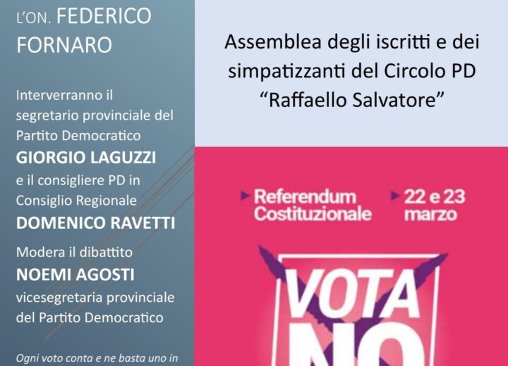 Referendum sulla Giustizia: venerdì ad Acqui incontro per dire No promosso dal Circolo del Pd
