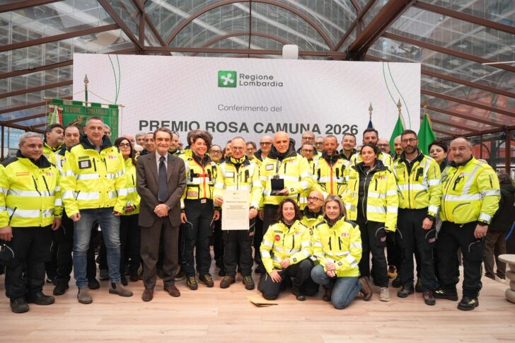Con la Rosa Camuna 2026 il grazie di Regione Lombardia ai soccorritori di Crans-Montana