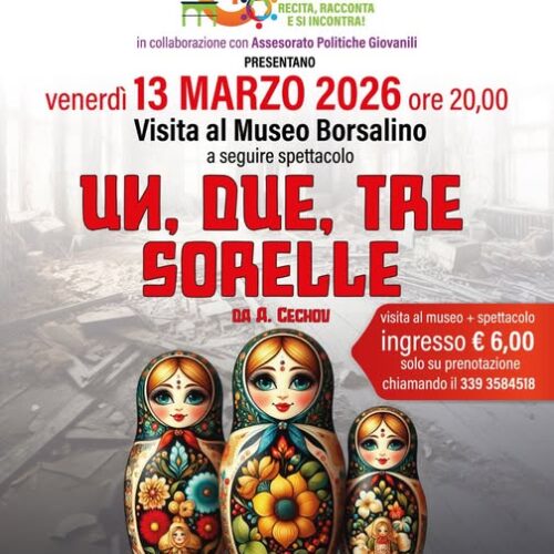 Cultura e teatro il 13 marzo a Palazzo Borsalino con il progetto Cities4C