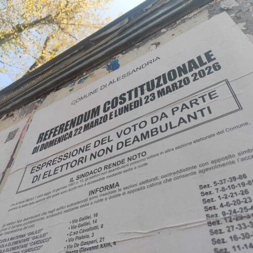 Referendum: affluenza al 15% alle urne nel Comune di Alessandria