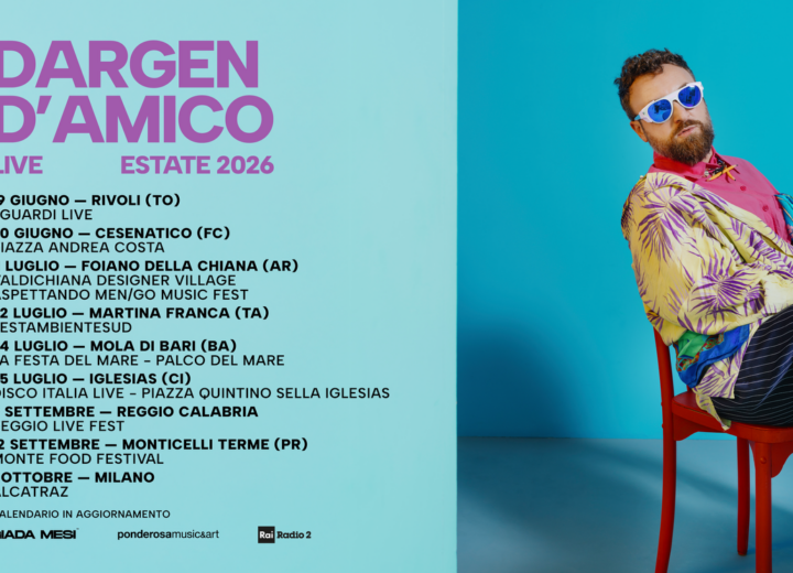 Dargen D’Amico annuncia le date del nuovo tour