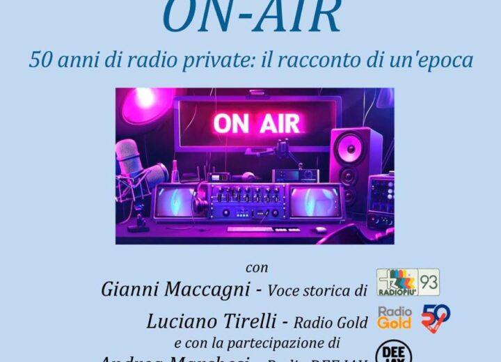 “ON-AIR: 50 anni di radio private”, a Voghera una serata-evento per raccontare mezzo secolo di voci, frequenze e libertà