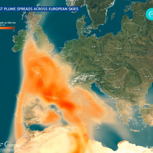 Sabbia dal Sahara anche in Piemonte e Lombardia