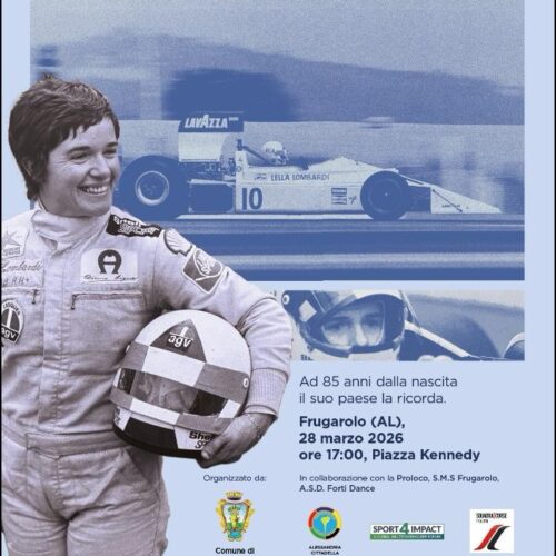 La storia gloriosa e rivoluzionaria della pilota Lella Lombardi sabato 28 a Frugarolo