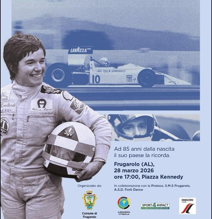 La storia gloriosa e rivoluzionaria della pilota Lella Lombardi sabato 28 a Frugarolo