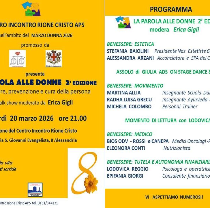 La parola alle donne: “Benessere, prevenzione e cura delle persone”