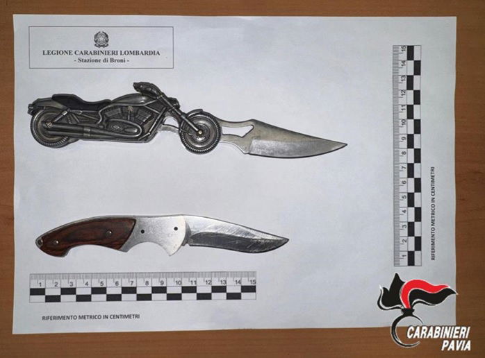 Lite per gelosia tra due uomini a Broni: uno aveva un paio di coltelli