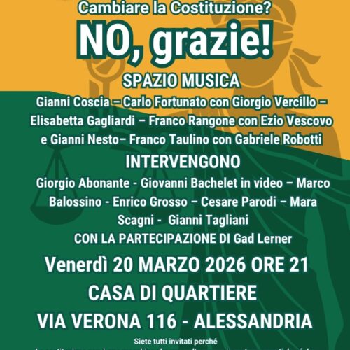 Referendum Giustizia: venerdì alla Casa di Quartiere Alessandria serata di chiusura della campagna per il No