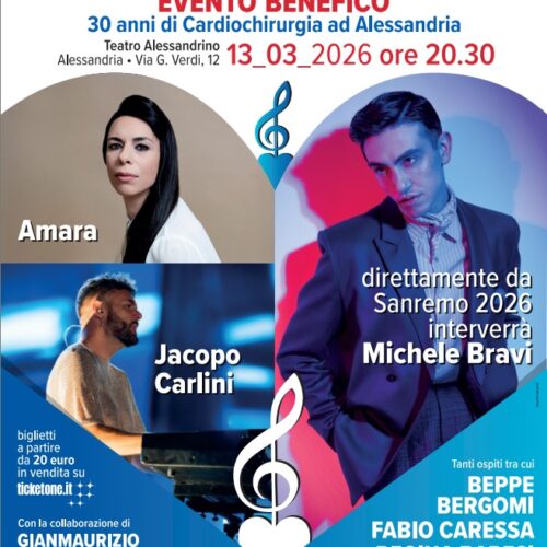 “Cuore Non Stop”: il 13 marzo l’evento benefico all’Alessandrino con Antonella Clerici, Michele Bravi, Bergomi e Caressa