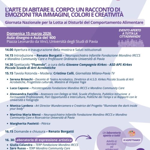 Fiocchetto Lilla, a Pavia una giornata tra arte e scienza per sensibilizzare sui disturbi alimentari