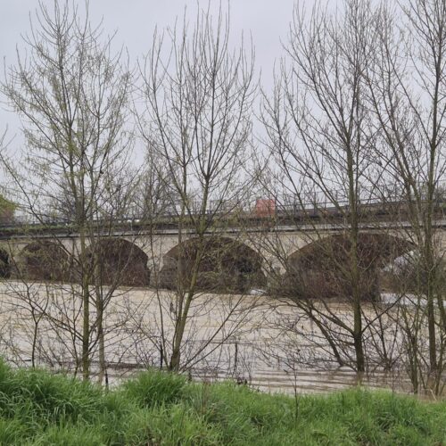 Maltempo: le foto del fiume Bormida tra Alessandria e Spinetta