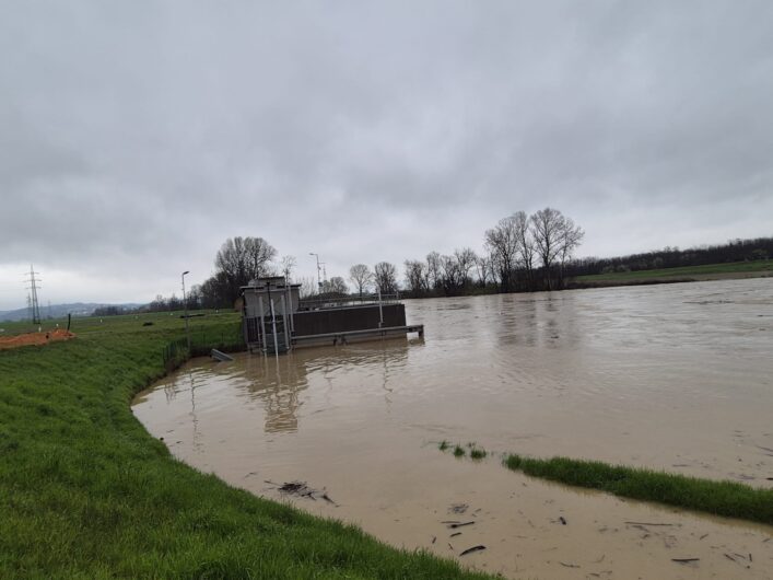 Maltempo: le foto del fiume Bormida tra Alessandria e Spinetta
