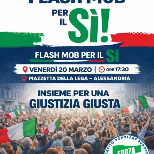 Referendum Giustizia: venerdì ad Alessandria flash mob di Forza Italia per il Sì