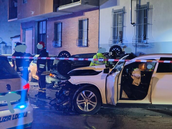 Incidente tra via Wagner e via Pacinotti ad Alessandria: un’auto ribaltata e due persone ferite