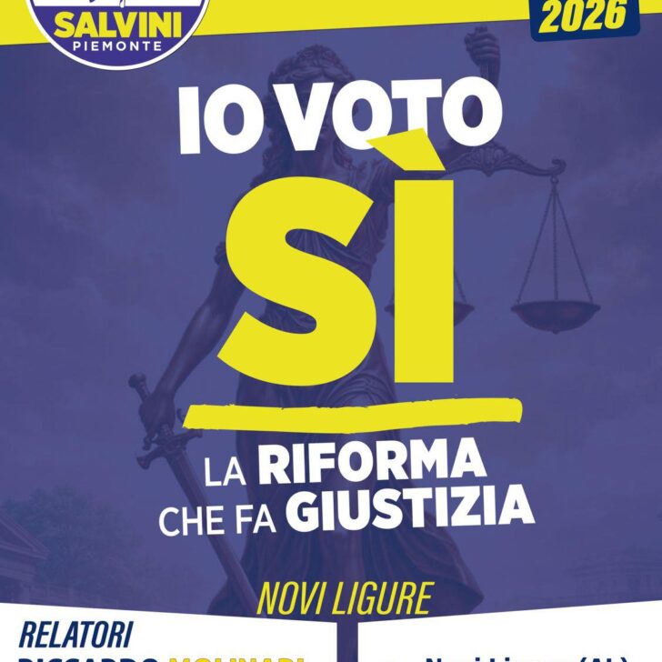 Referendum Giustizia: lunedì incontro pubblico della Lega a Novi Ligure per il Sì