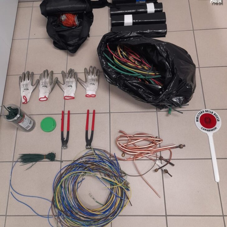 Sorpresi a rubare rame a Landriano: arrestati due giovani