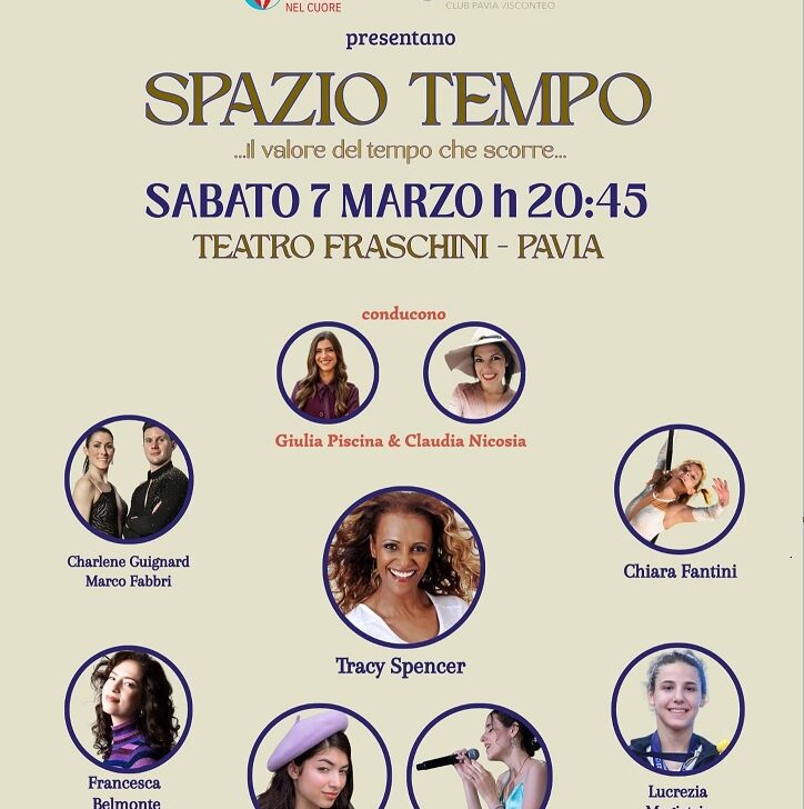 Spaziotempo” al Teatro Fraschini: sul palco Guignard e Fabbri, Tracy Spencer e tanti artisti per una serata di arte e solidarietà