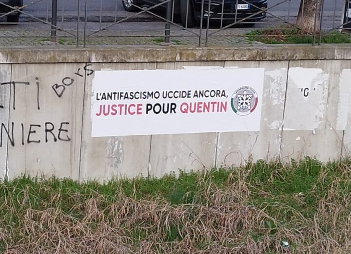 Striscione di Casapound a Casale per l’attivista francese morto, Rifondazione Comunista: “Sciacallaggio politico”