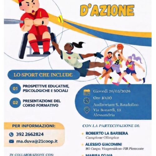 Ad Alessandria il workshop “Lo sport che include”: incontro con il campione Roberto La Barbera