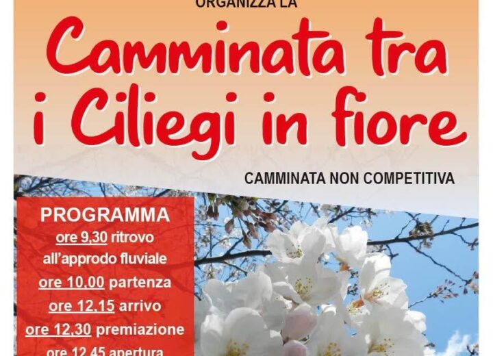 Domenica 12 aprile la “Camminata tra i ciliegi in fiore” a Rivarone