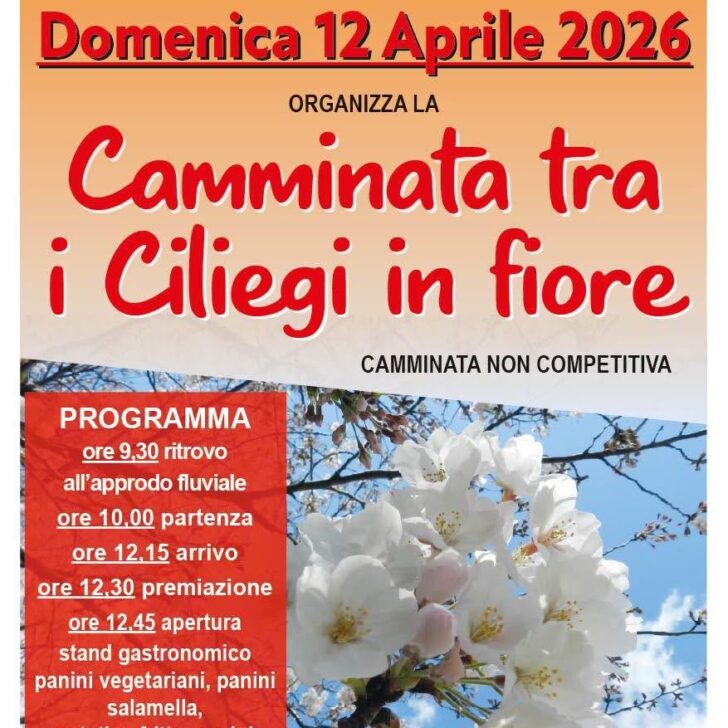 Domenica 12 aprile la “Camminata tra i ciliegi in fiore” a Rivarone