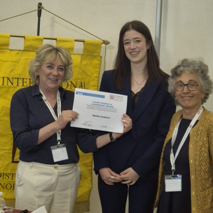 Premio Young Women Leadership Award di Zonta: vince la giovane Matilde Dealberti