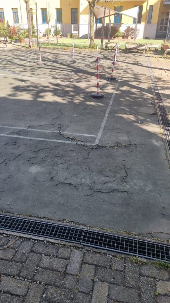 Cortile basket scuole valenza rendering nuovo